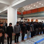 گزارش تصویری ازحضور معتکفین در نماز صبح مسجد جامع فومن