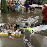 بارش شدید باران در شهرستان فومن و آبگرفتگی معابر در روز بازار محلی/عکس